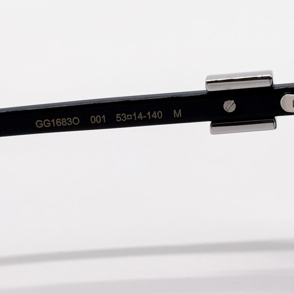 NEW GUCCI GG1683O 001 EYEGLASSES WOMEN BLACK EYEWEAR - Picture 8 of 10